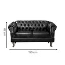 Ver imagem 2 de Namoradeira Chesterfield Duque 2 Lugares Via Encanto Courano Whisky