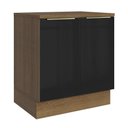 Ver imagem 1 de Balcão de Cozinha 70 cm 2 Portas Rustic/Preto Lux Madesa