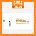 Ver imagem 3 de Kit - 12 Facas para Churrasco Ipanema com Lâmina em Aço Inox 5 Pol Cabo Preto Fptop - Tramontina