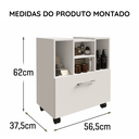 Ver imagem 6 de Conjunto Gabinete Banheiro Jasper Armário com Espelheira Suspensa Klein em MDP - Branco