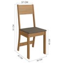 Ver imagem 4 de Mesa de Jantar Karla 108x68 com Tampo em Mdp e 4 Cadeiras Freijó/off White/cacau - Indekés