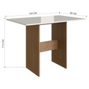 Ver imagem 3 de Mesa de Jantar Karla 108x68 com Tampo em Mdp e 4 Cadeiras Freijó/off White/cacau - Indekés