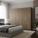 Ver imagem 3 de Guarda-roupa Modular 6 Portas 9 Gavetas 1013 Ilan Castanho