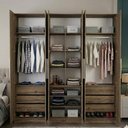Ver imagem 2 de Guarda-roupa Modular 6 Portas 9 Gavetas 1013 Ilan Castanho