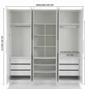 Ver imagem 4 de Guarda-roupa Modular 6 Portas 9 Gavetas 1013 Ilan Castanho