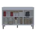 Ver imagem 3 de Balcão de Cozinha Manu com Tampo 120 Cm Cinza Fosco - Ajl