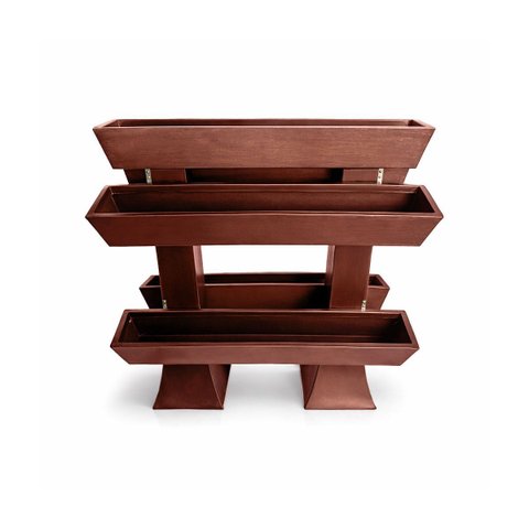 Kit 5 Vaso Planta Horta Grande Jardineira 1m Floreira com Suporte Polietileno
