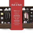 Ver imagem 4 de Guarda-Roupa Casal 6 Portas 6 Gavetas Majestic Marrom/Capuccino