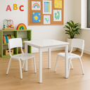 Ver imagem 1 de Conjunto Mesa e 2 Cadeiras Brancas Infantil para Escola