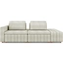 Ver imagem 5 de Sofá Ilha com Puff para Sala Living 285cm Amber M03 Bouclê Bege Claro - Lyam Decor