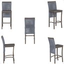 Ver imagem 5 de Mesa Bistro e 4 Banquetas Roma Marrom Corda Náutica 11 Trama Original