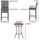 Ver imagem 2 de Mesa Bistro e 4 Banquetas Roma Marrom Corda Náutica 11 Trama Original