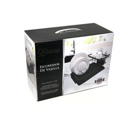 Escorredor Duplo de Louças Cromado Inox Porta Talher Pratos Bandeja Coletora Copos Colheres Cozinha - 5
