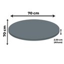 Ver imagem 2 de Tampo Redondo 70 Cm (largura) P25 Pandin Mdp 2,50 Cm (altura) Cor Grafito