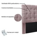 Ver imagem 4 de Cabeceira Casal 140cm Veludo Verona Rosa