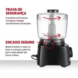Multiprocessador Mondial Mp-16 300w Preto e Prata 110v - 4