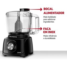 Multiprocessador Mondial Mp-16 300w Preto e Prata 110v - 5