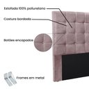Ver imagem 4 de Cabeceira Queen 160cm Veludo Verona Rosa