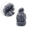 Touca de Inverno com Pompom - Conforto e Estilo no Frio Cor:cinza - 3