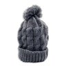 Touca de Inverno com Pompom - Conforto e Estilo no Frio Cor:cinza - 1