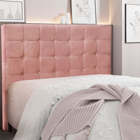Cabeceira Queen 160cm Veludo Verona Rosa