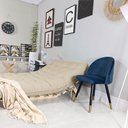 Ver imagem 6 de Sofa Cama Casal Futon Oriental Bege Com Madeira Maciça