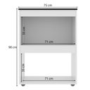 Ver imagem 3 de Balcão Cooktop Adriana 75 Cm Branco Brilho - Ajl