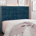 Ver imagem 1 de Cabeceira King 195cm Veludo Verona Azul