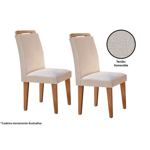 Kit 2 Cadeiras Sala Jantar Athenas 2 Un Imbuia/suede Creme - Rufato