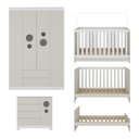 Ver mais imagens de Quarto de Bebê Completo com Berço Americano 3 em 1 Pirulito Multimóveis Mp4613 Branco/off White