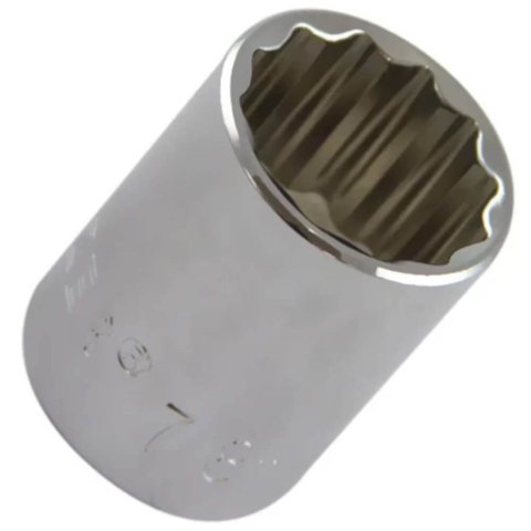 Soquete Estriado Encaixe 1/2"" 7/8"" Crv - 204512bbr - Belzer Soquete Estr.enc 1/2-7/8" Crv Belzer C