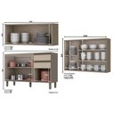 Ver imagem 3 de Cozinha Completa Connect 6 Peças (1 Armário + 1 Balcão + 1 Paneleiro + 3 Complementos) C6P04 Duna/Cr