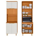 Ver imagem 3 de Paneleiro Cozinha Duplo 6 Portas Bari - Freijo UV/ Off Acetinado