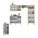 Ver imagem 4 de Armário de Cozinha com Bancada Americana Xangai Multimóveis Mp2203 Branco