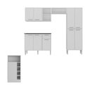 Ver imagem 6 de Armário de Cozinha com Bancada Americana Xangai Multimóveis Mp2203 Branco