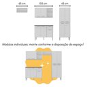 Ver imagem 5 de Armário de Cozinha com Bancada Americana Xangai Multimóveis Mp2203 Branco