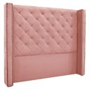 Ver imagem 2 de Cabeceira Solteiro 90cm Veludo Vicenza Rosa