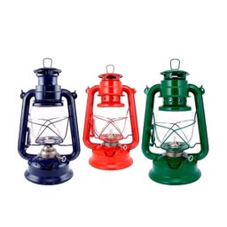 Lampião a Querosene 24cm Lamparina Pequena Luminaria Camping Pesca Retro Vintage:verde - 2