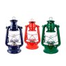 Lampião a Querosene 24cm Lamparina Pequena Luminaria Camping Pesca Retro Vintage:verde - 2