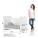 Ver imagem 3 de Berço Mini Cama 3 em 1 com Regulagem de Altura Branco Sonho Encantado