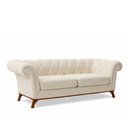 Ver imagem 1 de Sofá Royale 3 Lugares 210cm Bouclé Off White - Sallar Home
