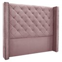 Ver imagem 2 de Cabeceira Casal 140cm Veludo Vicenza Rosa