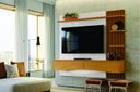 Ver imagem 5 de Painel com Prateleira Lusaca Off White Perolizado e Tauari