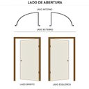 Ver imagem 3 de Kit Porta de Madeira Maciça Pe28 Vidro Lateral Cedro Arana Bat.12 Cm Gold Esel-213ax120l-ladodireito