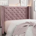 Ver imagem 1 de Cabeceira Queen 160cm Veludo Vicenza Rosa