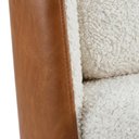 Ver mais imagens de Poltrona Decorativa Verso Pes Madeira Boucle e Courino Tce 1010 Tcs 727 Moll