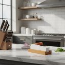 Ver imagem 2 de Edra Amolador de Facas Quartzo Artesanal com Suporte Branco