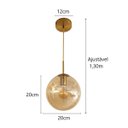 Ver imagem 4 de Pendente Moderno Glass Dourado Globo de Vidro Âmbar 20cm
