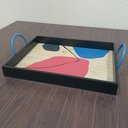 Ver imagem 3 de Bandeja Decorativa para Servir Retangular Mdf 10x30x43cm Preto