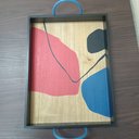 Ver imagem 5 de Bandeja Decorativa para Servir Retangular Mdf 10x30x43cm Preto